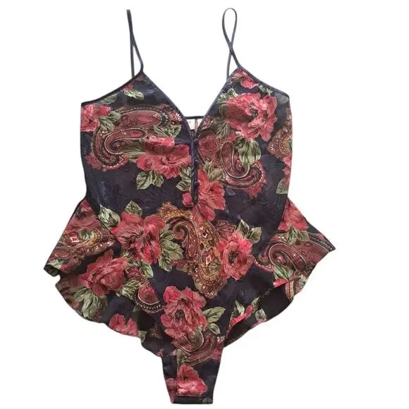 Vintage Victoria's Secret Floral Intimates Y2K Bodysuit Small Multi- Color - Picture 7 of 14